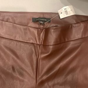 Faux leather straight leg pants - brand new!